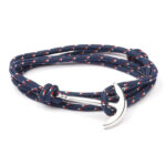 Marineblauwe zeemansankerarmband